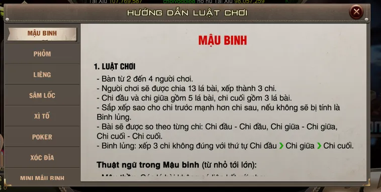 Mậu Binh Tại BomWin Sân Chơi Xếp Bài Đỉnh Cao Dành Cho Mọi Bài Thủ