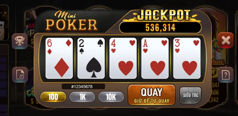Slot Game Mini Poker Tại BomWin Trải Nghiệm Thú Vị Với Cơ Hội Thắng Lớn Bất Ngờ