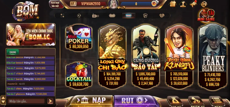 Danh Mục Tựa Game Hot Tại Slot Game BomWin Bùng Nổ Giải Thưởng Với Cơ Hội Trở Thành Triệu Phú
