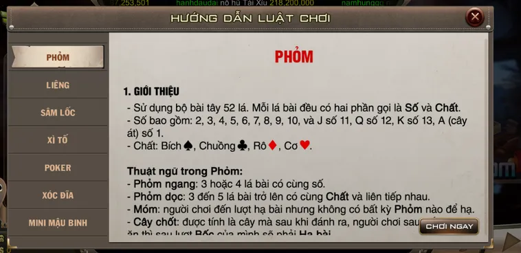 Phỏm Tại BomWin Sân Chơi Đấu Trí Đẳng Cấp Dành Cho Mọi Bài Thủ