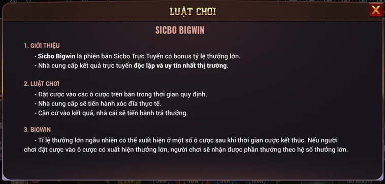Chinh Phục Bàn Chơi Sicbo BigWin Tại BomWin Với Chiến Thuật Đỉnh Cao Và Thắng Lớn