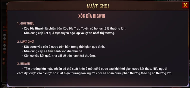 Xóc Đĩa BigWin Tại BomWin Sân Chơi Đổi Thưởng Đỉnh Cao Uy Tín
